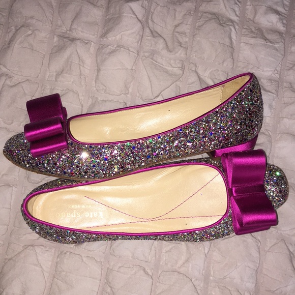 kate spade glitter flats